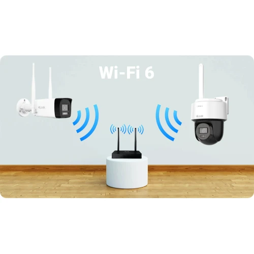 Zestaw do monitoringu Wi-Fi HiLook by Hikvision EasyLink WIFIKIT-BP4-4CH + WIFICAM-PT4 