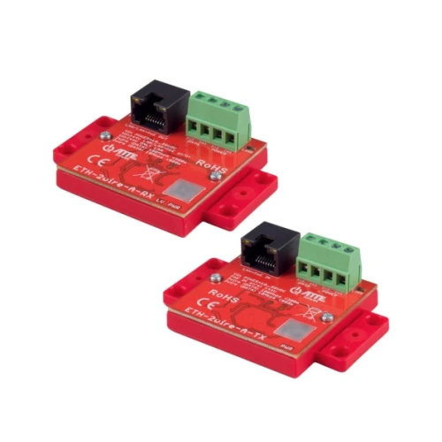 Zestaw do transmisji ATTE LAN 10/100Mbps + PoE po 2 żyłach ETH-2wire-A-SET