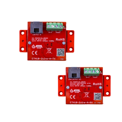 Zestaw do transmisji ATTE LAN 10Mbps + PoE po 2 żyłach ETH10-2wire-A-SET