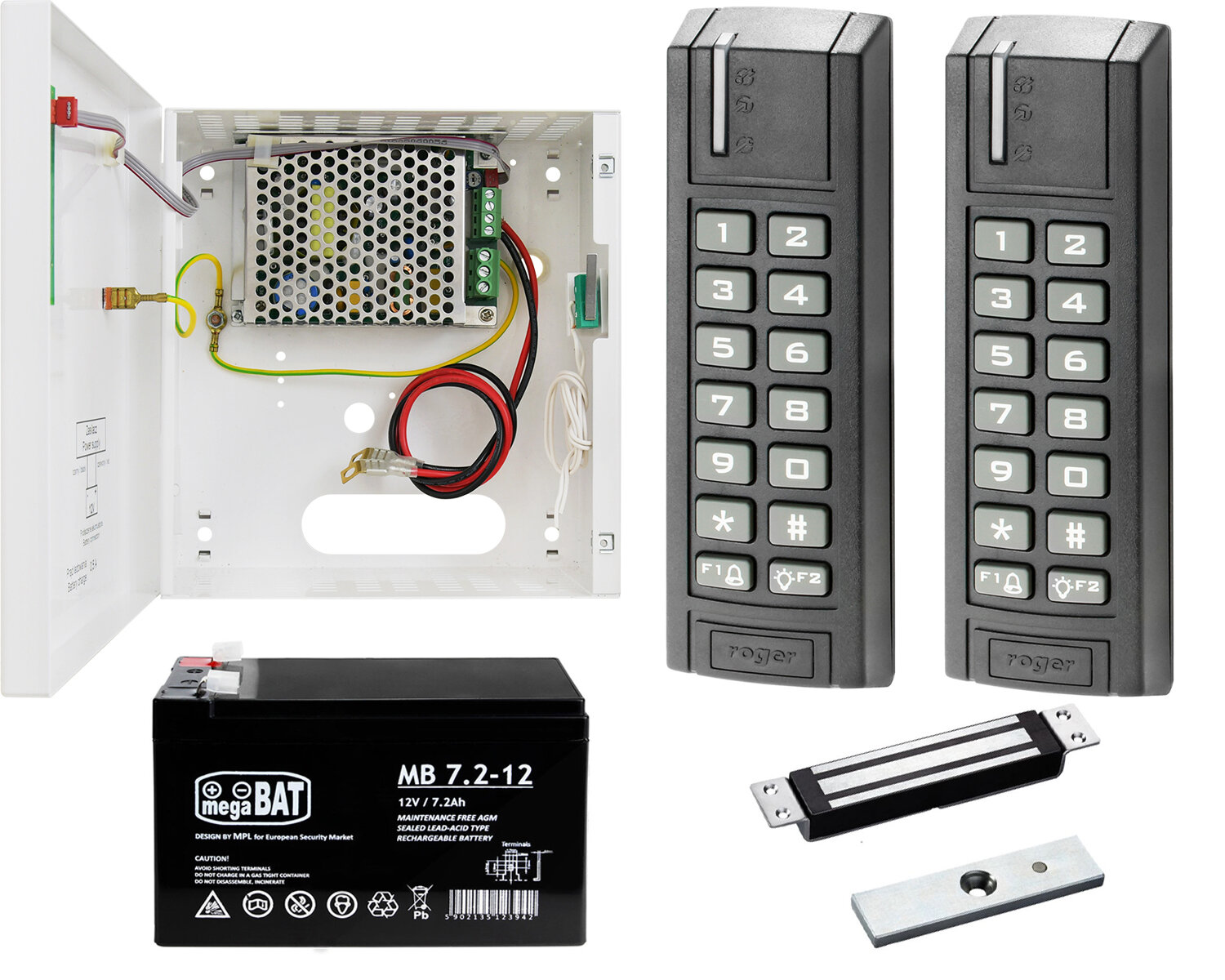 Zestaw kontroli dostępu z podtrzymaniem napięcia 2x SL2000E z