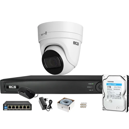 Zestaw monitoringu BCS View Rejestrator IP 1x Kamera 4K BCS-V-EI836IR3