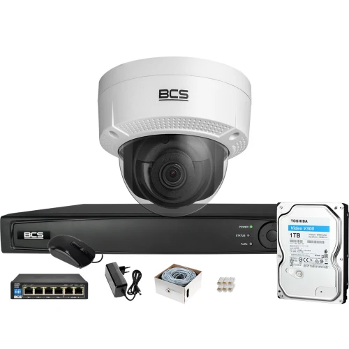 Zestaw monitoringu BCS View Rejestrator IP 1x Kamera 4K BCS-V-DI831IR3