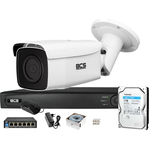 Zestaw monitoringu BCS View Rejestrator IP 1x Kamera BCS-V-TI421IR5
