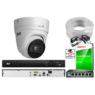 Zestaw monitoringu BCS View Rejestrator IP 1x Kamera FullHD BCS-V-EI236IR3