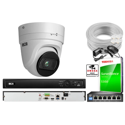 Zestaw monitoringu BCS View Rejestrator IP 1x Kamera FullHD BCS-V-EI236IR3