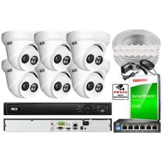 Zestaw monitoringu BCS View Rejestrator IP 6x Kamera 2MP BCS-V-EI221IR3