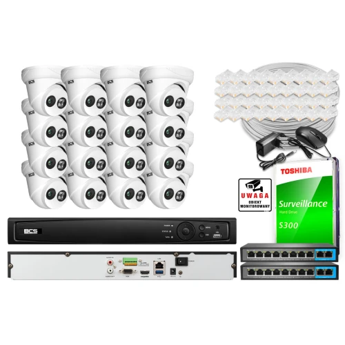 Zestaw monitoringu BCS View Rejestrator IP 16x Kamera 2MP BCS-V-EI221IR3