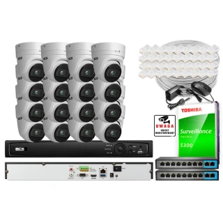 Zestaw monitoringu BCS View Rejestrator IP 16x Kamera 2MP BCS-V-EI236IR3