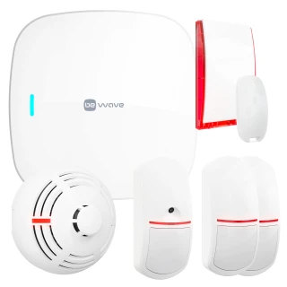 Zestaw SATEL Be Wave Czujnik dymu Sygnalizator Pilot Czujka ruchu x3