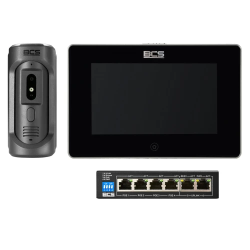 Zestaw wideodomofon IP BCS-PAN1501G Monitor 7" BCS-MON7300B-S