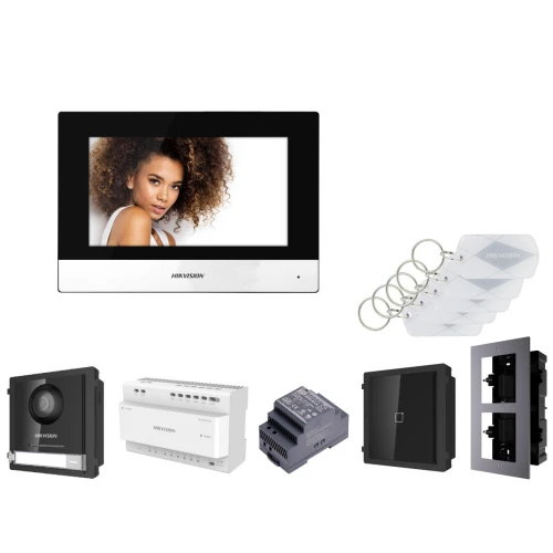 Zestaw wideodomofonowy IP Hikvision FullHD Moduł DS-KD8003-IME2 z Monitorem i akcesoria