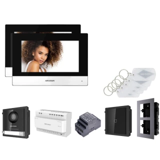 Zestaw wideodomofonowy IP Hikvision FullHD Moduł DS-KD8003-IME2 z 2x Monitor i akcesoria