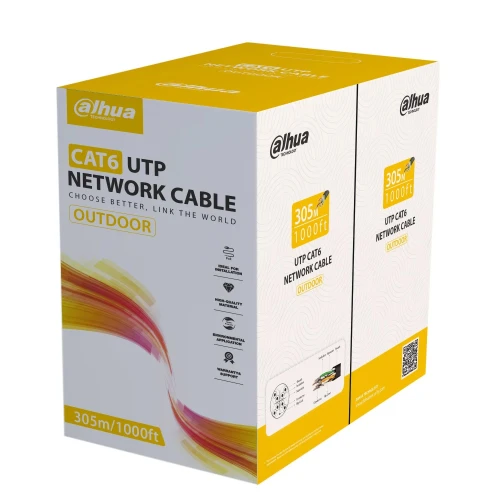 Skrętka UTP zewnętrzna kat.6 PFM920-6UN Black Dahua