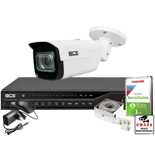 Zestaw do monitoringu z kamerą tubową 5 Mpx BCS-TIP5501IR-Ai i akcesoriami