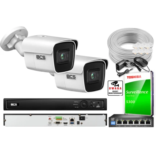ZM14106 Zestaw monitoringu BCS View Rejestrator IP 2x Kamera 8MP BCS-V-TI831IR3